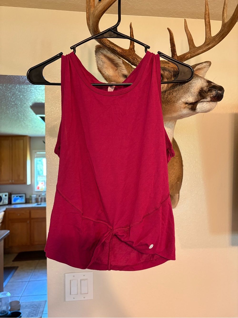 Women's Knot-Front Tank Top - Magenta